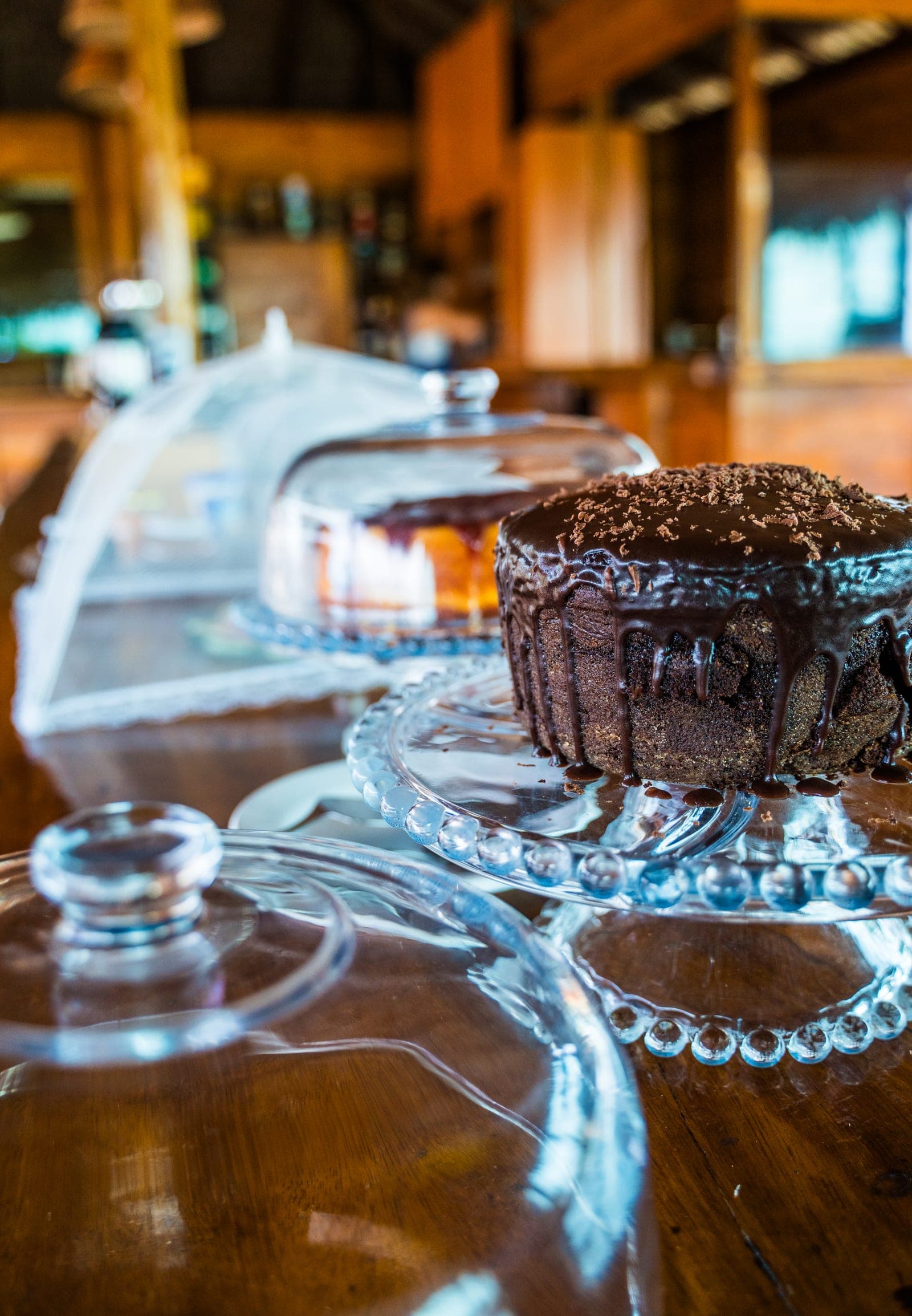 Bolo de chocolate no café da manhã