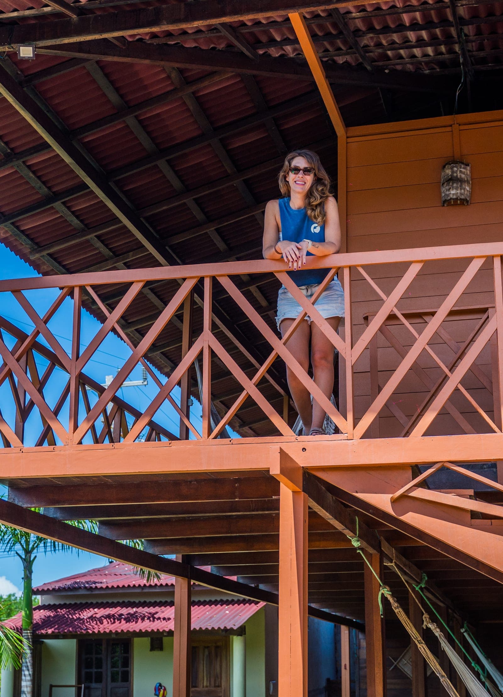 Guest on the upper veranda